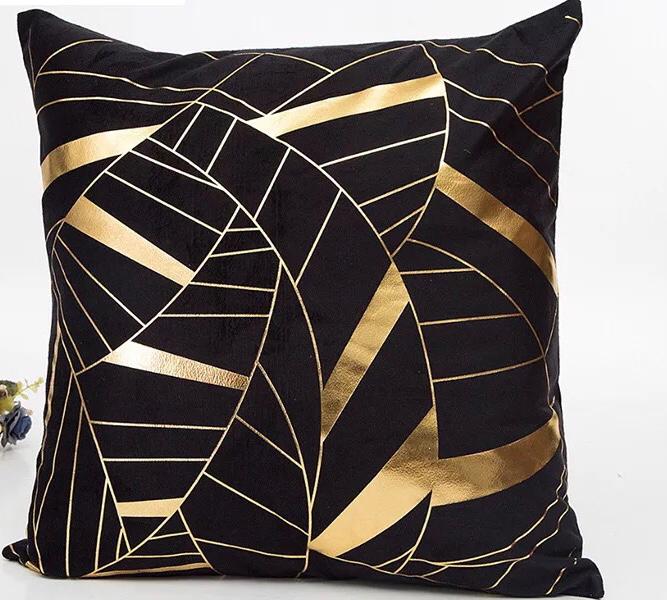 Web design Black & Gold Throw Pillow Covers