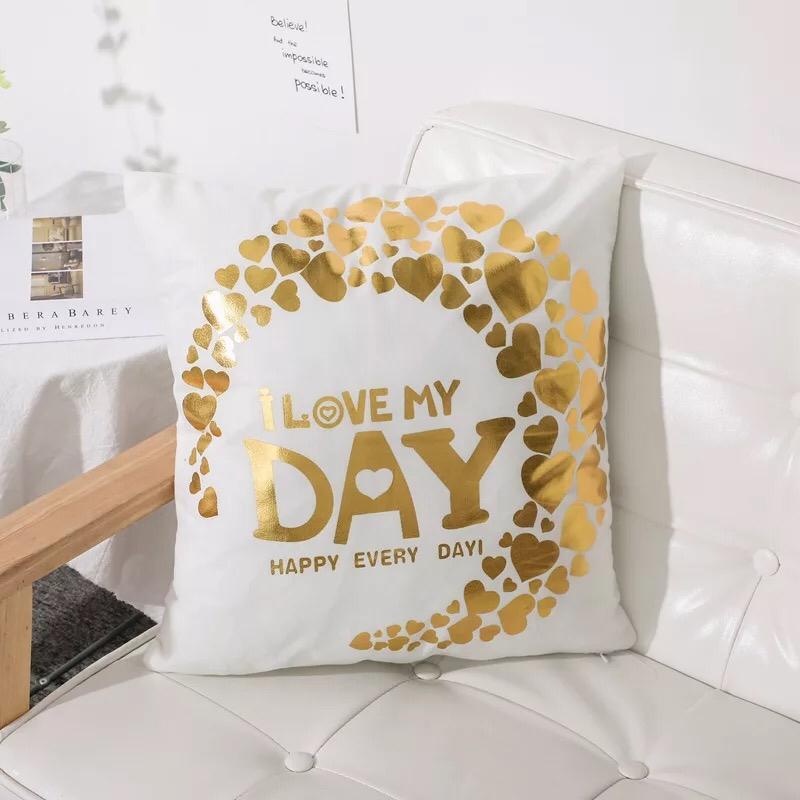 Gold & White pillowcase
