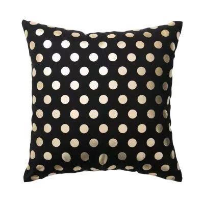 Black & Gold Polka Dot Pillowcase