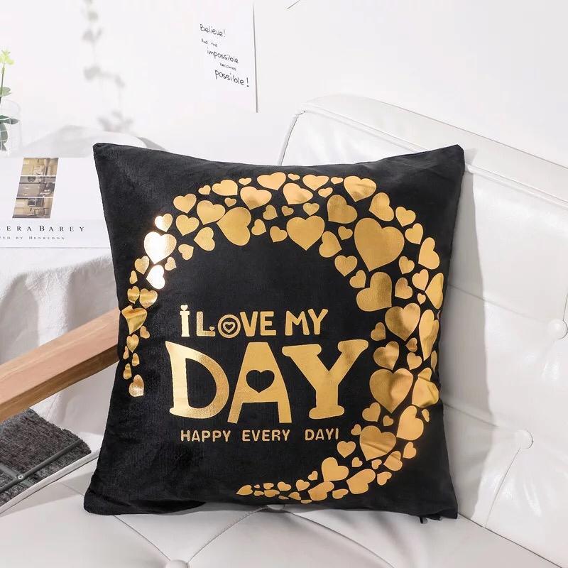 Black & Gold Cushion Cover