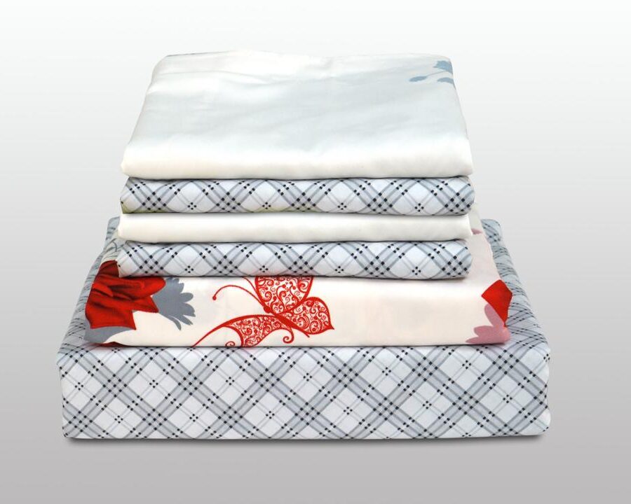 Floral White Cotton Bedsheets